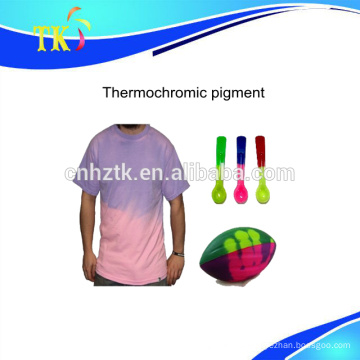 Pigmento termocrômico em pó para usado para roupas, colheres, pigmento de mudança de cor de rugby com a temperatura